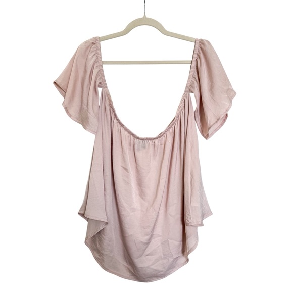 American Eagle Outfitters Tops - American Eagle Outfitters Blush Off The Shoulder Top